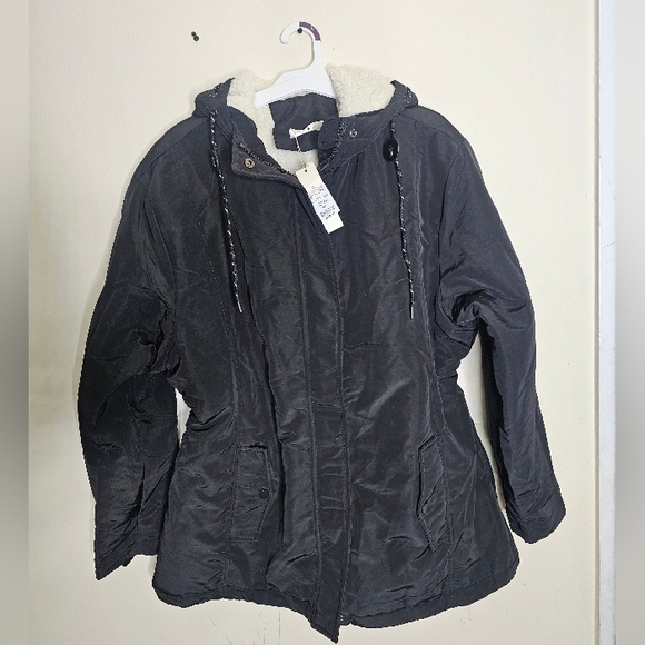 Agnes Orinda Plus Size Coat for Women Faux Fur Leather Button Down Long Sleeve - Picture 7 of 9